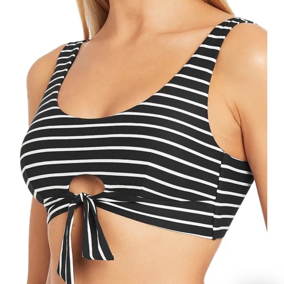 Sea Level Tie Front Bikini Top Size 10 - Picture 2 of 11